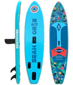Tabla paddle surf hinchable tropical Seahorse T4.26 con diseño exótico