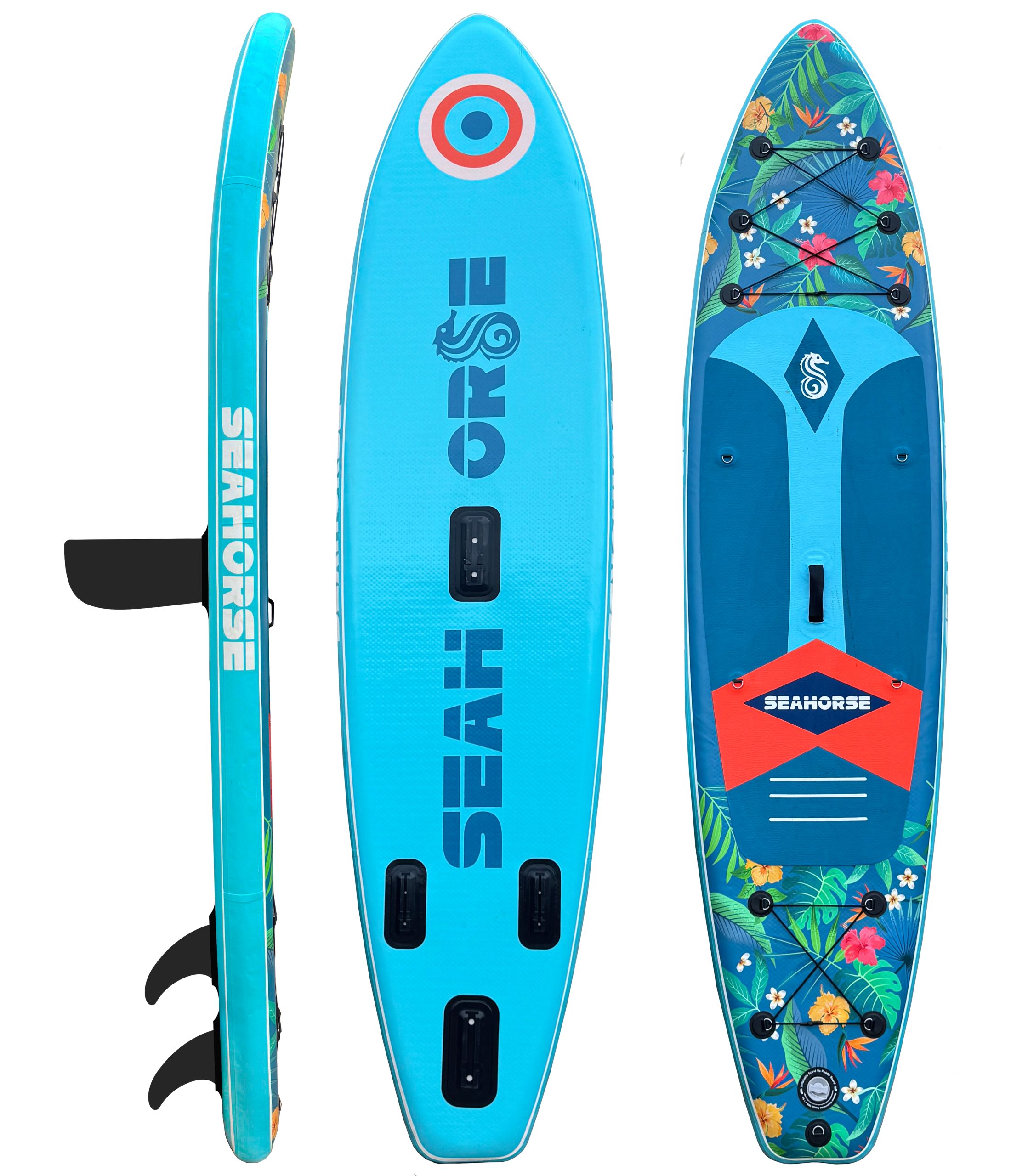 Tabla paddle surf hinchable tropical Seahorse T4.26 con diseño exótico