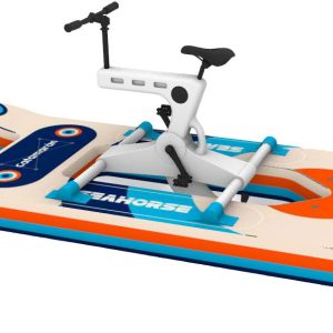 Bicicleta catamarán hinchable para agua con hélice y timón Seahorse B2.26