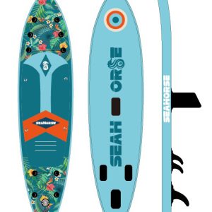 Tabla paddle surf hinchable tropical Seahorse T4.26 con diseño exótico
